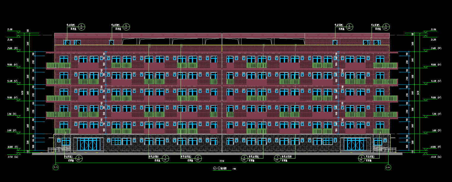 6层8156平方-某县实验中学宿舍楼