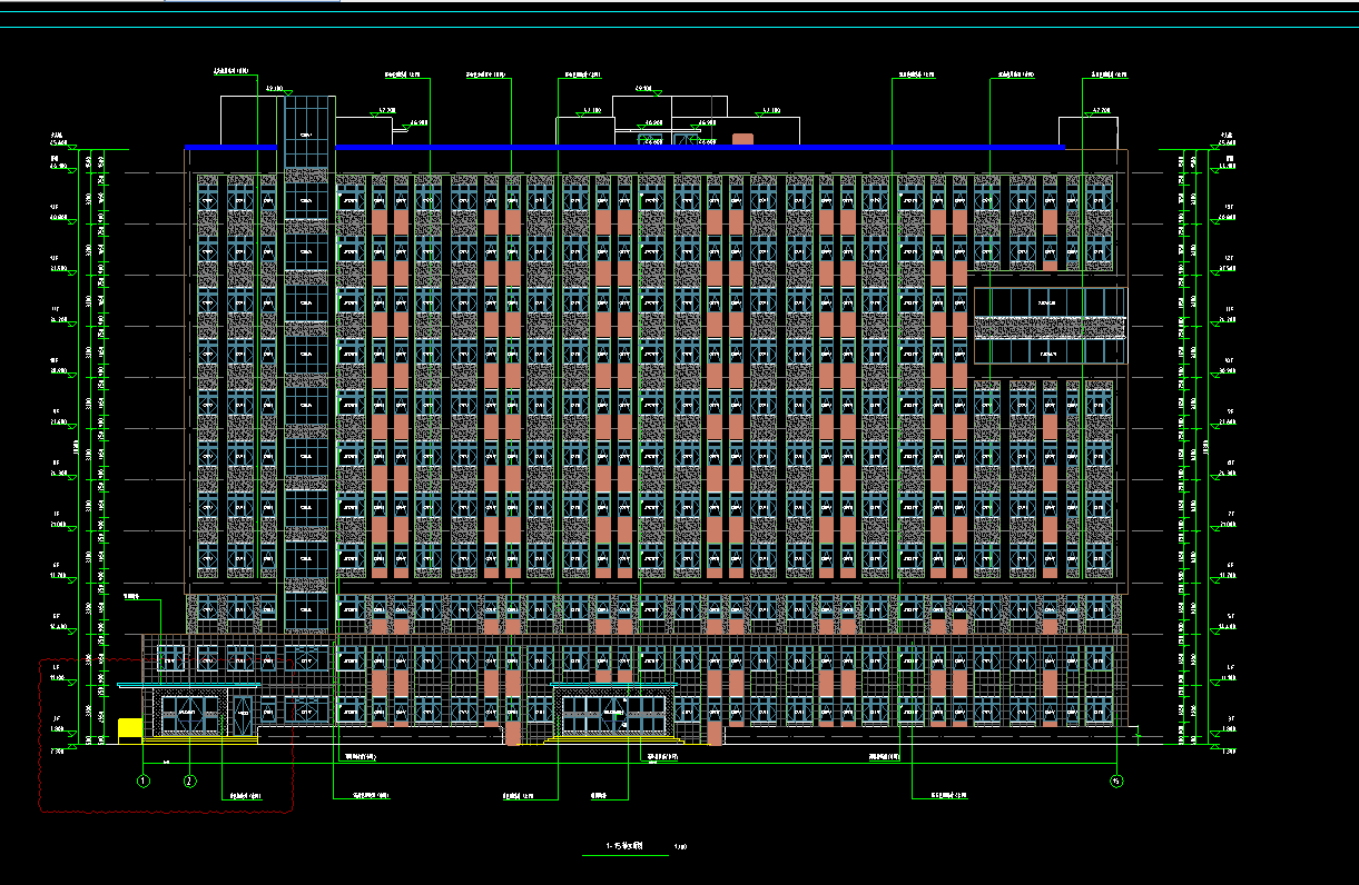 13层18497平方-职业技术学院1#学生宿舍